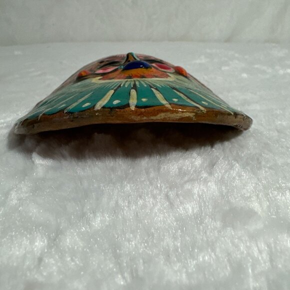 Mexican Pottery Mask Guererro Storyteller Ceramics Mayan Aztec Face Wall Hanging - Picture 9 of 9